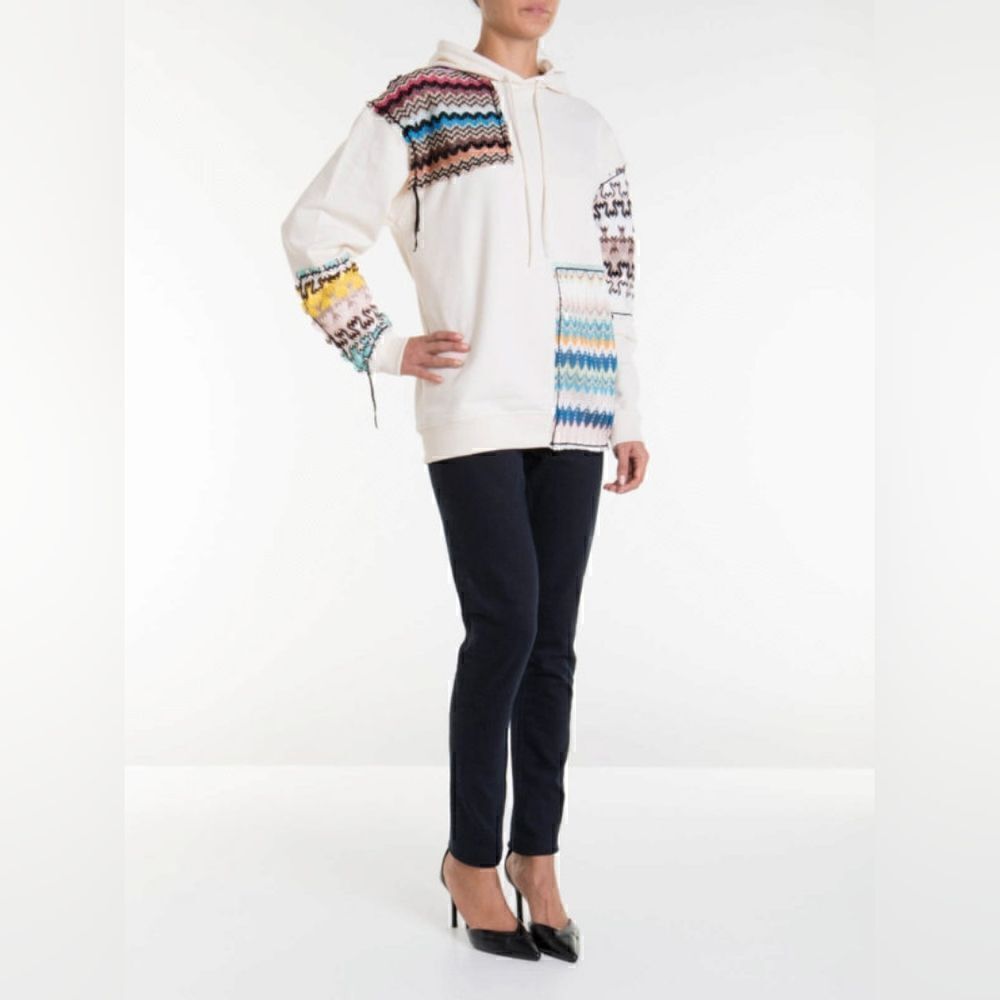 Missoni Elevated Maximalist Cozy Coastal Countryside Patchwork Hoodie  XS 